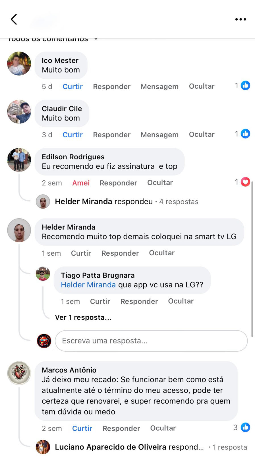 Relato de cliente